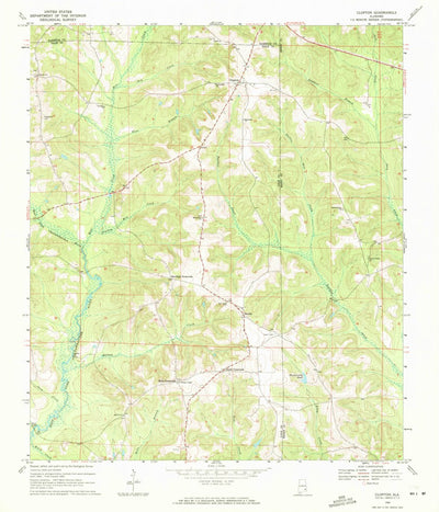 United States Geological Survey Clopton, AL (1969, 24000-Scale) digital map