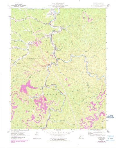 United States Geological Survey Clothier, WV (1963, 24000-Scale) digital map