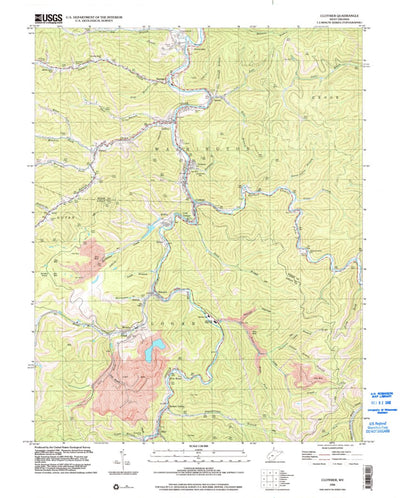 United States Geological Survey Clothier, WV (1996, 24000-Scale) digital map