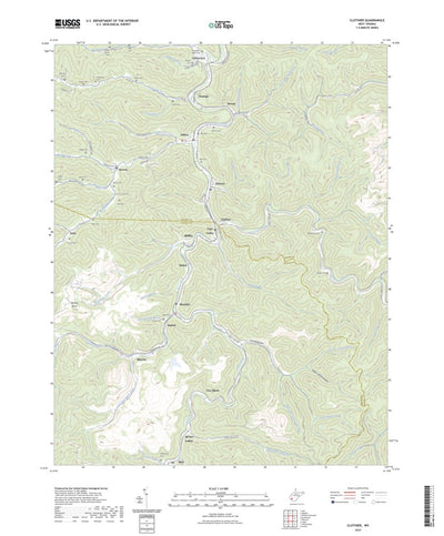 United States Geological Survey Clothier, WV (2023, 24000-Scale) digital map