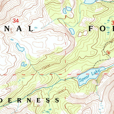 United States Geological Survey Cloud Peak, WY (1993, 24000-Scale) digital map