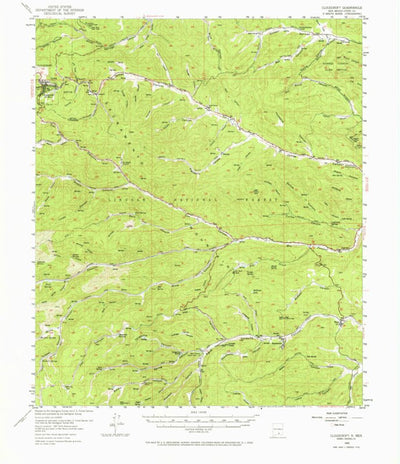 United States Geological Survey Cloudcroft, NM (1952, 62500-Scale) digital map
