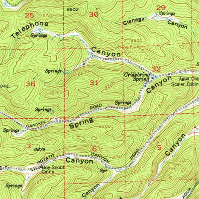 United States Geological Survey Cloudcroft, NM (1952, 62500-Scale) digital map