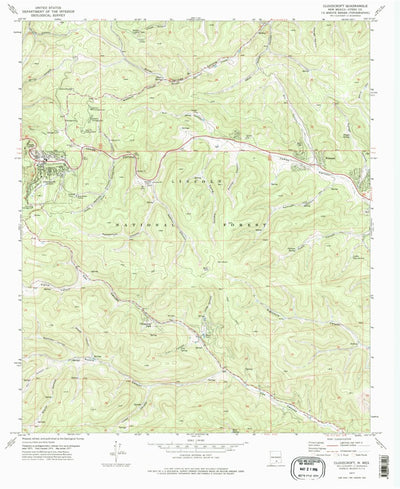 United States Geological Survey Cloudcroft, NM (1977, 24000-Scale) digital map