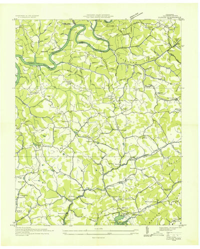 United States Geological Survey Clouds, TN (1936, 24000-Scale) digital map