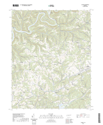 United States Geological Survey Clouds, TN (2022, 24000-Scale) digital map