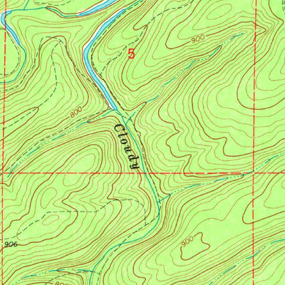 United States Geological Survey Cloudy, OK (1972, 24000-Scale) digital map