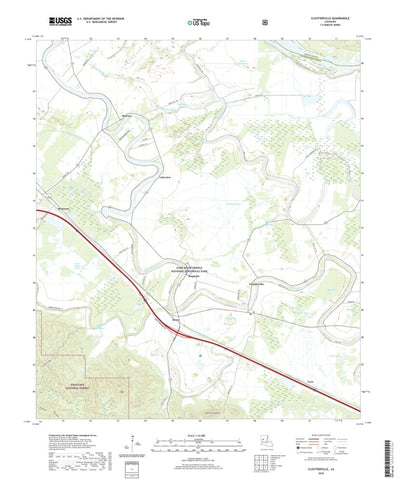 United States Geological Survey Cloutierville, LA (2020, 24000-Scale) digital map