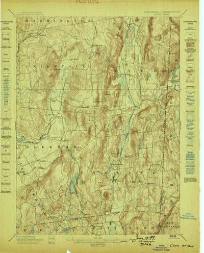 United States Geological Survey Clove, NY-CT (1898, 62500-Scale) digital map