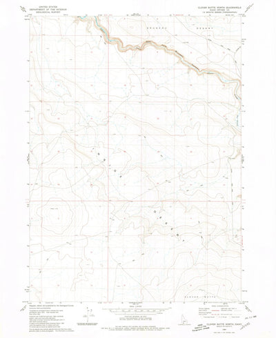 United States Geological Survey Clover Butte North, ID (1980, 24000-Scale) digital map