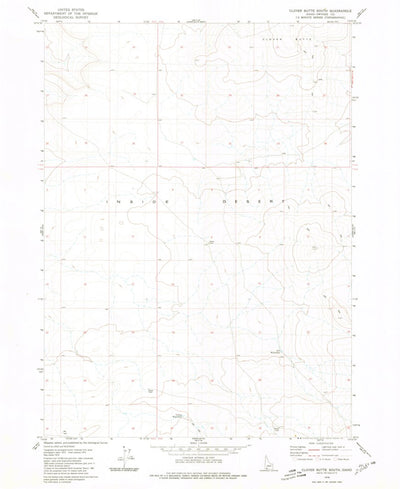 United States Geological Survey Clover Butte South, ID (1979, 24000-Scale) digital map