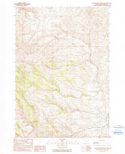 United States Geological Survey Clover Creek Ranch, OR (1990, 24000-Scale) digital map