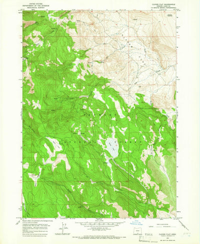 United States Geological Survey Clover Flat, OR (1964, 24000-Scale) digital map
