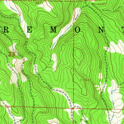 United States Geological Survey Clover Flat, OR (1964, 24000-Scale) digital map