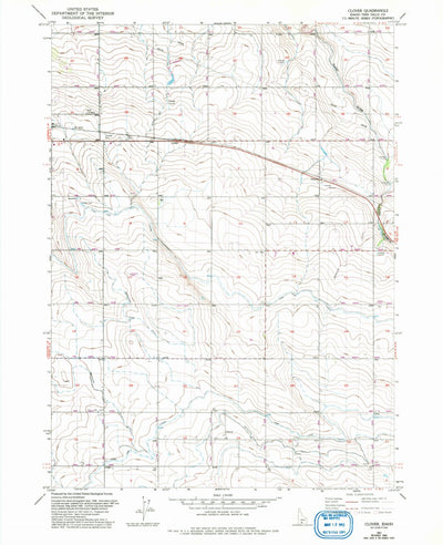 United States Geological Survey Clover, ID (1951, 24000-Scale) digital map