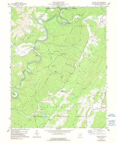 United States Geological Survey Clover Lick, WV (1977, 24000-Scale) digital map
