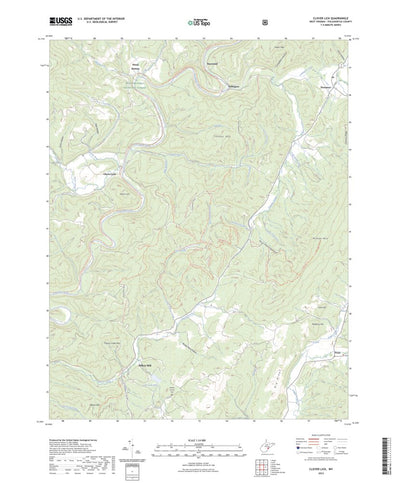 United States Geological Survey Clover Lick, WV (2023, 24000-Scale) digital map
