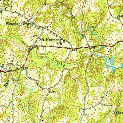 United States Geological Survey Clover, SC-NC (1949, 62500-Scale) digital map