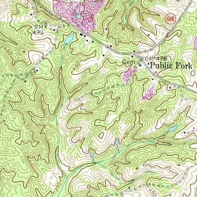 United States Geological Survey Clover, VA (1968, 24000-Scale) digital map