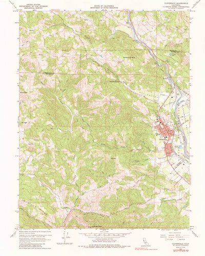 United States Geological Survey Cloverdale, CA (1960, 24000-Scale) digital map