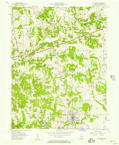 United States Geological Survey Cloverdale, IN (1956, 24000-Scale) digital map