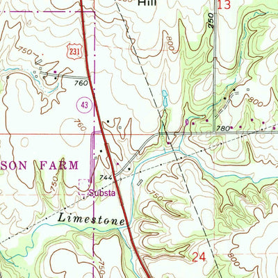 United States Geological Survey Cloverdale, IN (1970, 24000-Scale) digital map