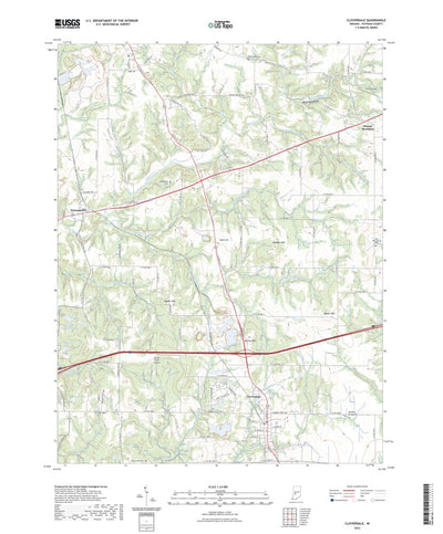 United States Geological Survey Cloverdale, IN (2022, 24000-Scale) digital map
