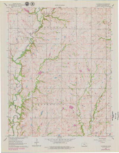 United States Geological Survey Cloverdale, KS (1962, 24000-Scale) digital map