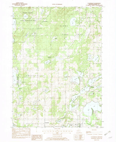 United States Geological Survey Cloverdale, MI (1982, 24000-Scale) digital map