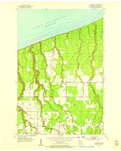 United States Geological Survey Cloverland, WI (1954, 24000-Scale) digital map