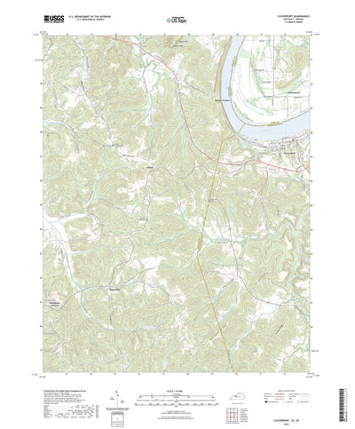 United States Geological Survey Cloverport, KY (2022, 24000-Scale) digital map