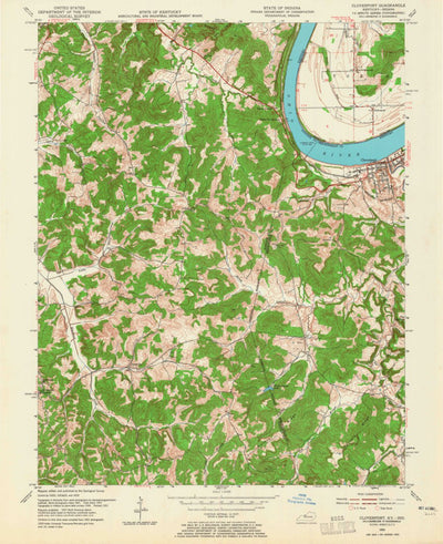 United States Geological Survey Cloverport, KY-IN (1953, 24000-Scale) digital map