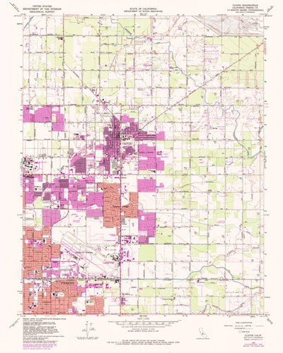 United States Geological Survey Clovis, CA (1964, 24000-Scale) digital map