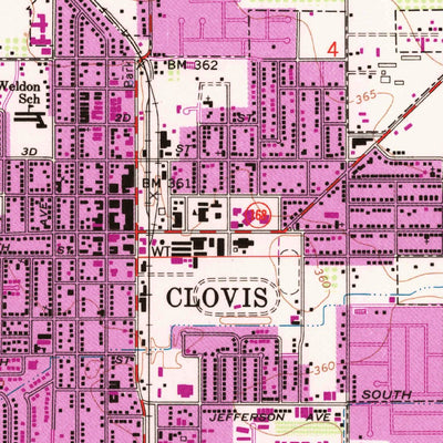 United States Geological Survey Clovis, CA (1964, 24000-Scale) digital map