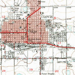United States Geological Survey Clovis, NM-TX (1957, 62500-Scale) digital map