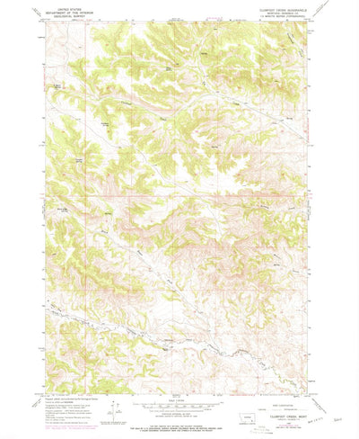 United States Geological Survey Clubfoot Creek, MT (1967, 24000-Scale) digital map
