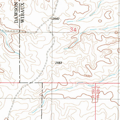 United States Geological Survey Cluster Buttes, MT (1982, 24000-Scale) digital map