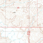 United States Geological Survey Cluster Buttes NW, MT (1982, 24000-Scale) digital map