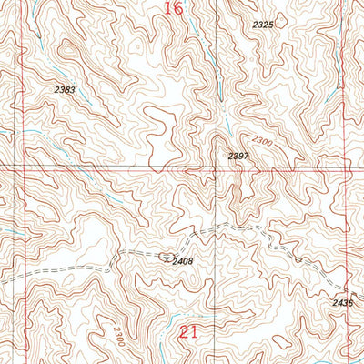 United States Geological Survey Cluster Buttes NW, MT (1982, 24000-Scale) digital map