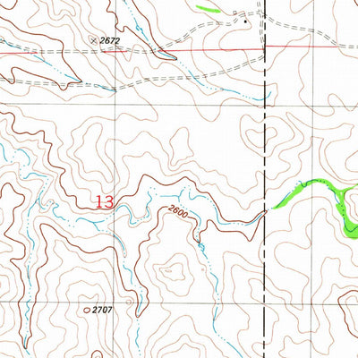 United States Geological Survey Cluster Buttes SE, MT (1982, 24000-Scale) digital map