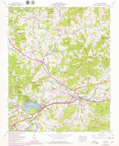 United States Geological Survey Clyde, NC (1967, 24000-Scale) digital map