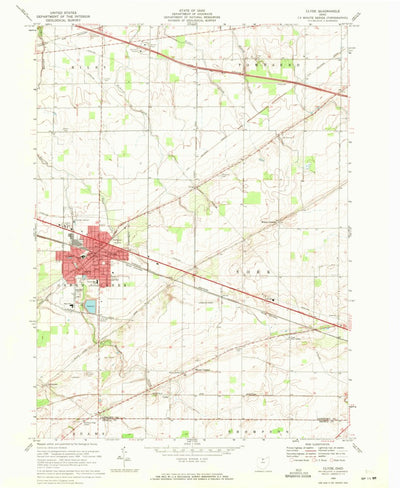 United States Geological Survey Clyde, OH (1969, 24000-Scale) digital map