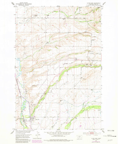 United States Geological Survey Clyde Park, MT (1951, 24000-Scale) digital map
