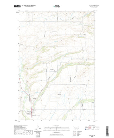 United States Geological Survey Clyde Park, MT (2020, 24000-Scale) digital map