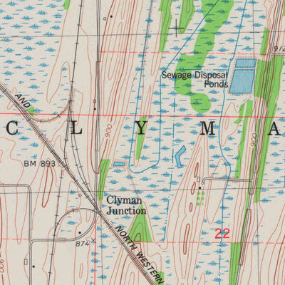 United States Geological Survey Clyman, WI (1980, 24000-Scale) digital map
