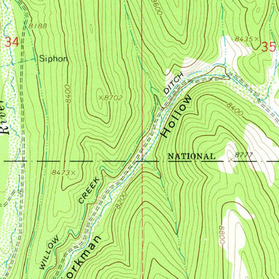 United States Geological Survey Co-Op Creek, UT (1967, 24000-Scale) digital map