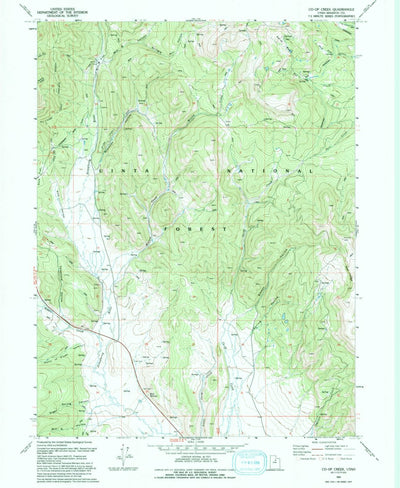 United States Geological Survey Co-Op Creek, UT (1993, 24000-Scale) digital map