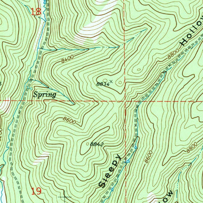 United States Geological Survey Co-Op Creek, UT (1993, 24000-Scale) digital map