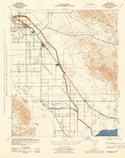 United States Geological Survey Coachella, CA (1943, 62500-Scale) digital map