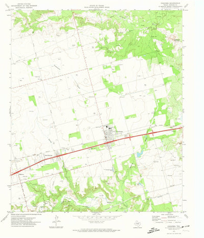 United States Geological Survey Coahoma, TX (1971, 24000-Scale) digital map